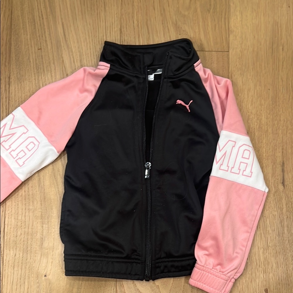 Puma Kids Jacket - Black and Pink